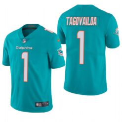 Miami Dolphins Tua Tagovailoa Aqua Limited Jersey