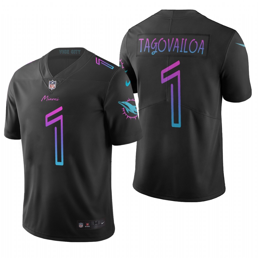 Miami Dolphins Tua Tagovailoa Black City Edition Limited Jersey Miami Dolphins Tua Tagovailoa Black City Edition Limited Jersey
