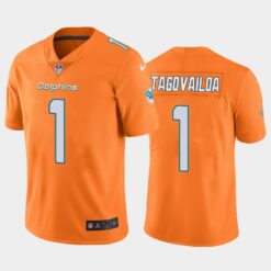 Miami Dolphins Tua Tagovailoa Orange Color Rush Limited Jersey