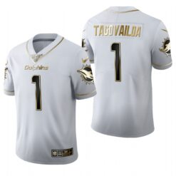 Miami Dolphins Tua Tagovailoa White Golden Limited Jersey