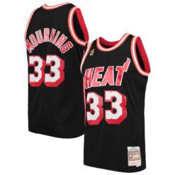 Miami Heat Alonzo Mourning Black Throwback Jersey