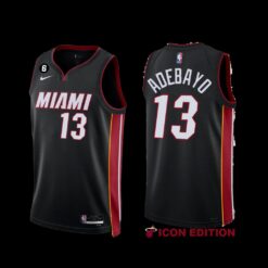 Miami Heat Bam Adebayo 2022-23 Black Icon Edition Jersey