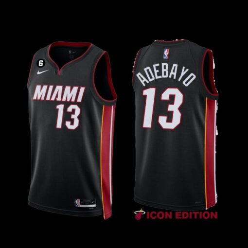 Miami Heat Bam Adebayo 2022-23 Black Icon Edition Jersey