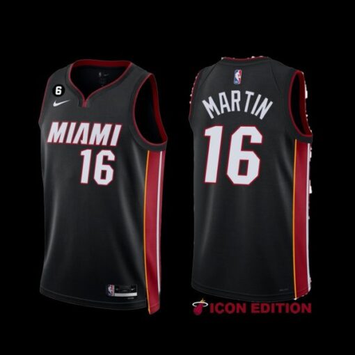 Miami Heat Caleb Martin 2022-23 Black Icon Edition Jersey