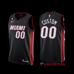 Miami Heat Custom 2022-23 Black Icon Edition Jersey