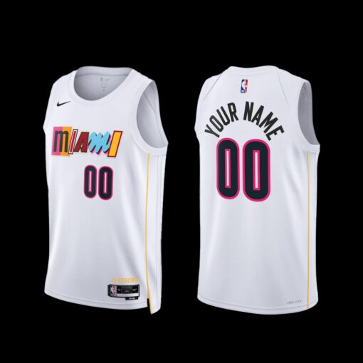 Miami Heat Custom 2022-23 City Edition Jersey White