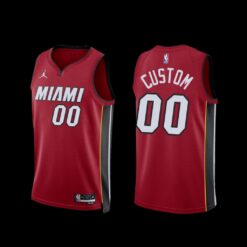 Miami Heat Custom 2022-23 Red Statement Edition Jersey