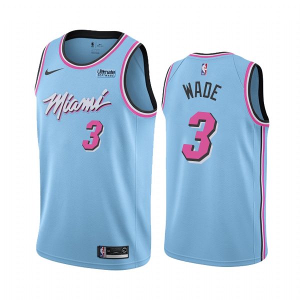 Miami Heat Dwyane Wade 2020 Blue City Vice Night Jersey Miami Heat Dwyane Wade 2020 Blue City Vice Night Jersey