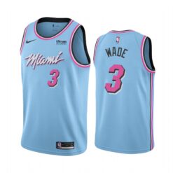 Miami Heat Dwyane Wade 2020 Blue City Vice Night Jersey