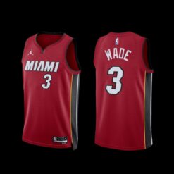 Miami Heat Dwyane Wade 2022-23 Red Statement Edition Jersey
