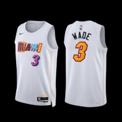 Miami Heat Dwyane Wade 2022-23 White City Edition Jersey
