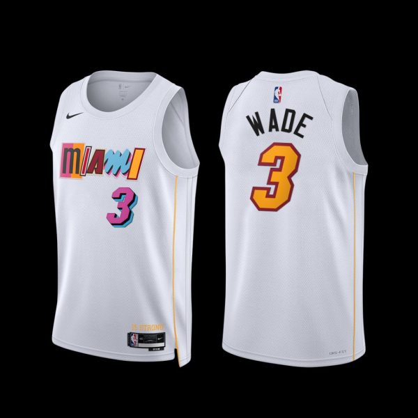 Miami Heat Dwyane Wade 2022-23 White City Edition Jersey Miami Heat Dwyane Wade 2022-23 White City Edition Jersey