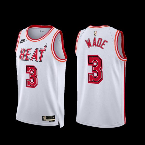 Miami Heat Dwyane Wade 2022-23 White Classic Edition Jersey Miami Heat Dwyane Wade 2022-23 White Classic Edition Jersey