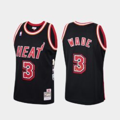 Miami Heat Dwyane Wade Hall of Fame Black Throwback Jersey