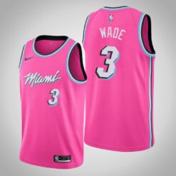 Miami Heat Dwyane Wade Pink Earned Edition Jersey