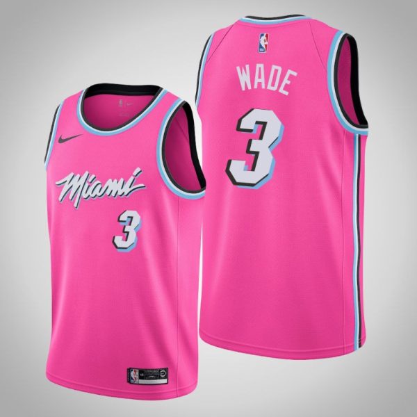 Miami Heat Dwyane Wade Pink Earned Edition Jersey Miami Heat Dwyane Wade Pink Earned Edition Jersey