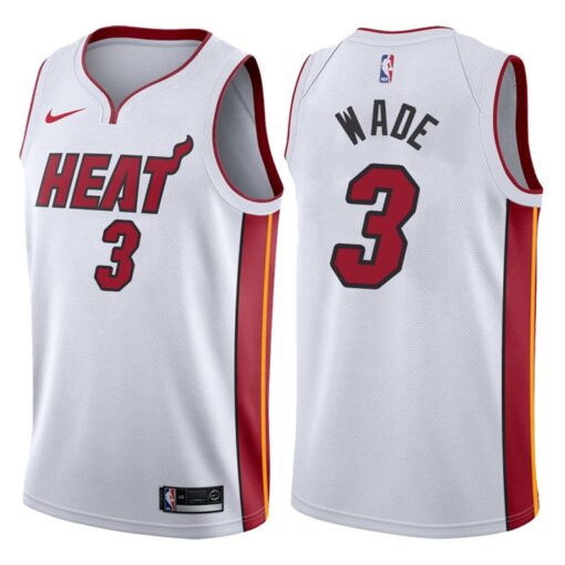Miami Heat Dwyane Wade White Association Jersey