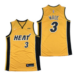 Miami Heat Dwyane Wade Yellow 2021 Earned Edition Jersey