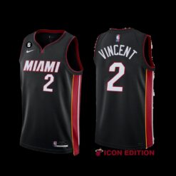 Miami Heat Gabe Vincent 2022-23 Black Icon Edition Jersey