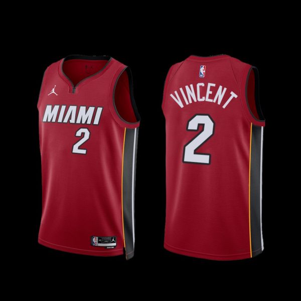 Miami Heat Gabe Vincent 2022-23 Red Statement Edition Jersey Miami Heat Gabe Vincent 2022-23 Red Statement Edition Jersey