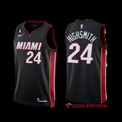 Miami Heat Haywood Highsmith 2022-23 Black Icon Edition Jersey