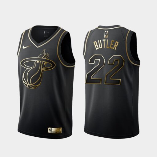 Miami Heat Jimmy Butler Black Golden Jersey
