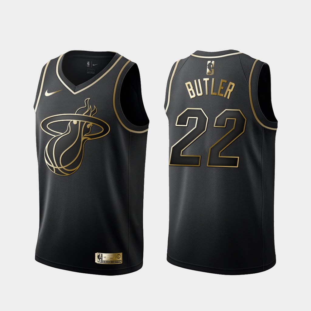 Miami Heat Jimmy Butler Black Golden Jersey Miami Heat Jimmy Butler Black Golden Jersey