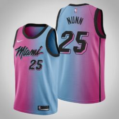Miami Heat Kendrick Nunn 2021 City Pink Blue Jersey