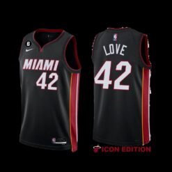 Miami Heat Kevin Love 2022-23 Icon Edition Jersey Black