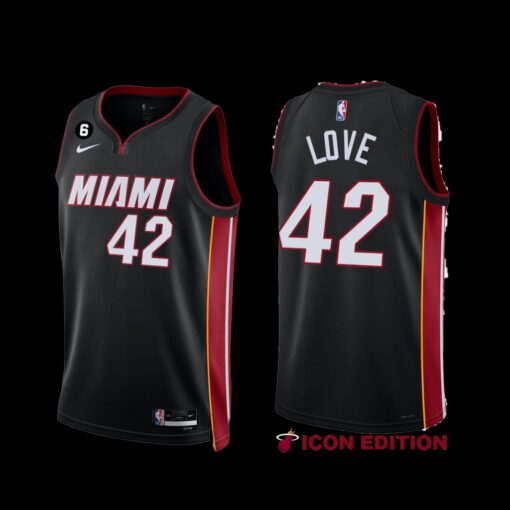 Miami Heat Kevin Love 2022-23 Icon Edition Jersey Black
