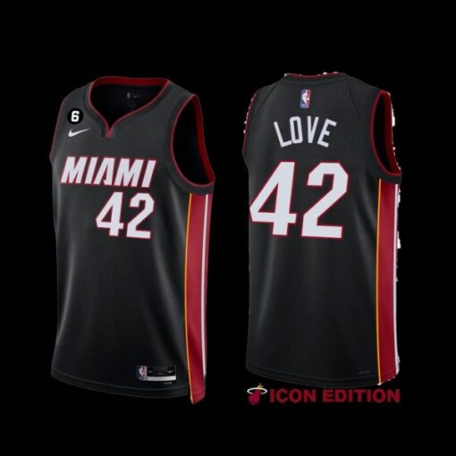Miami Heat Kevin Love 2022-23 Icon Edition Jersey Black