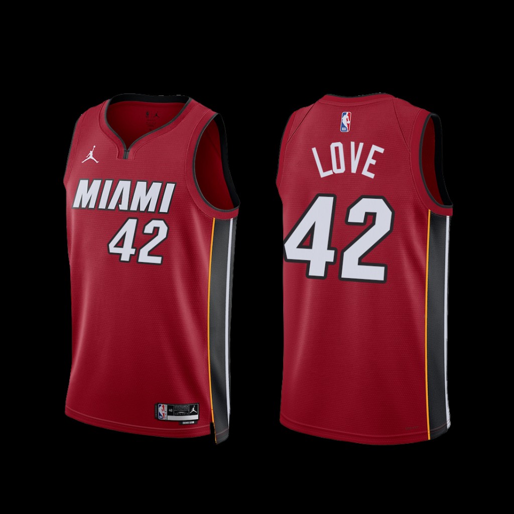 Miami Heat Kevin Love 2022-23 Statement Edition Jersey Red Miami Heat Kevin Love 2022-23 Statement Edition Jersey Red