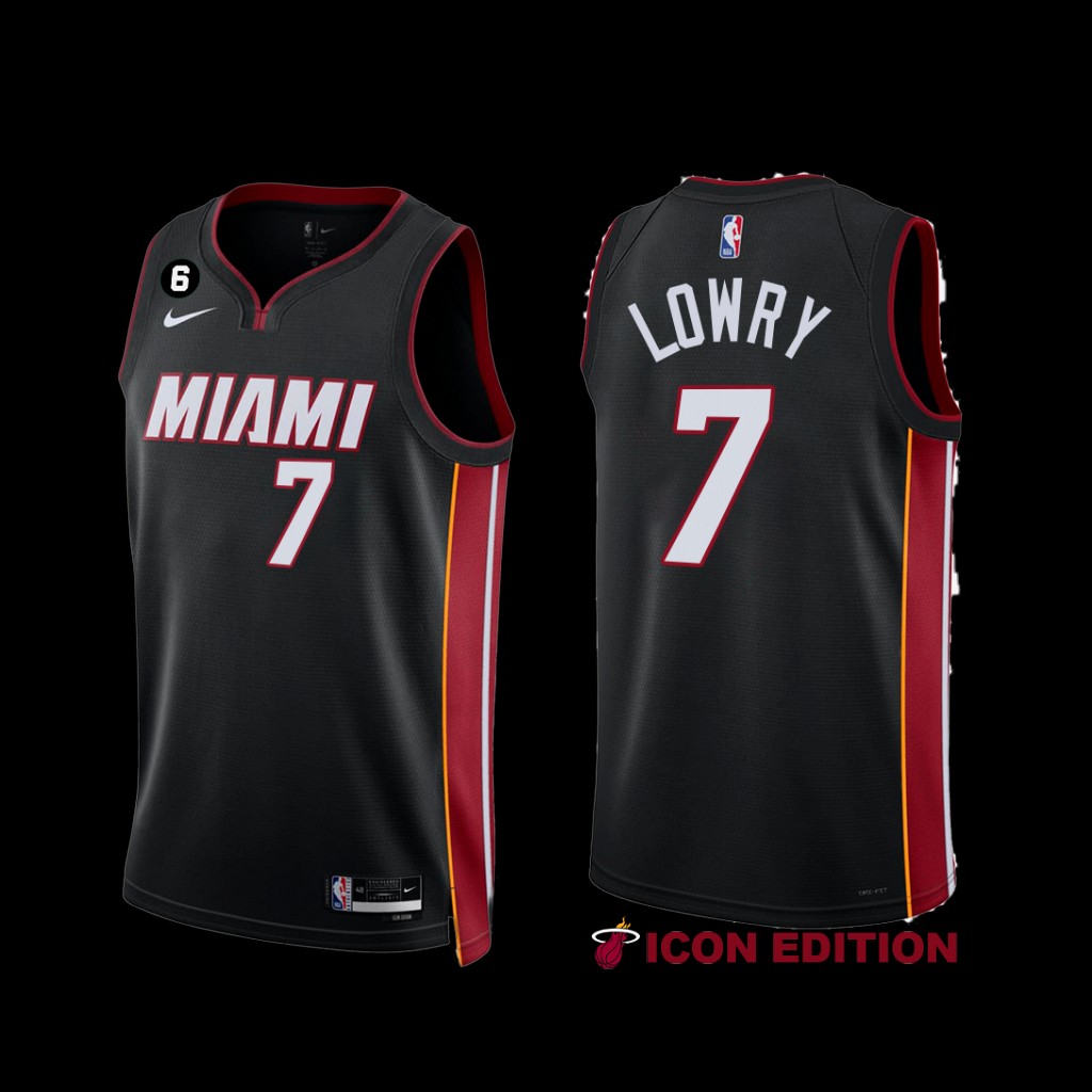 Miami Heat Kyle Lowry 2022-23 Black Icon Edition Jersey Miami Heat Kyle Lowry 2022-23 Black Icon Edition Jersey