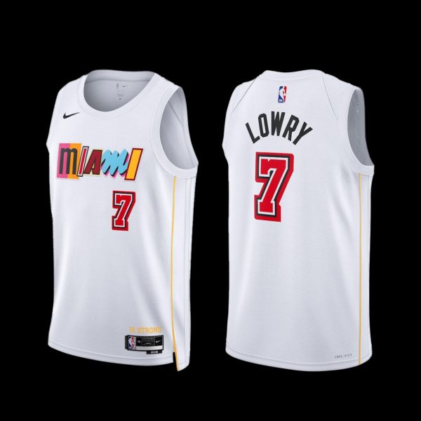 Miami Heat Kyle Lowry 2022-23 White City Edition Jersey Miami Heat Kyle Lowry 2022-23 White City Edition Jersey