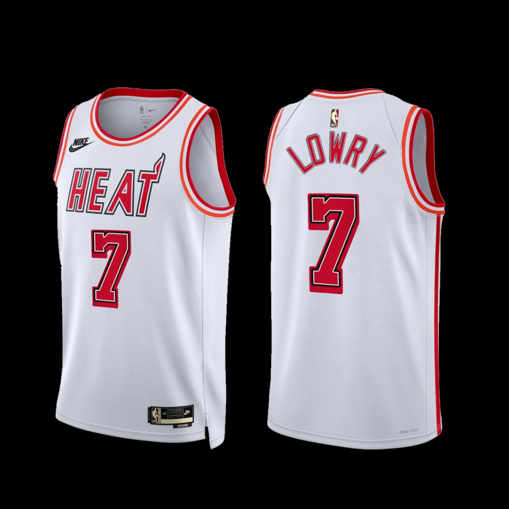 Miami Heat Kyle Lowry 2022-23 White Classic Edition Jersey Miami Heat Kyle Lowry 2022-23 White Classic Edition Jersey