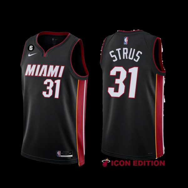 Miami Heat Max Strus 2022-23 Black Icon Edition Jersey Miami Heat Max Strus 2022-23 Black Icon Edition Jersey