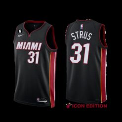 Miami Heat Max Strus 2022-23 Black Icon Edition Jersey