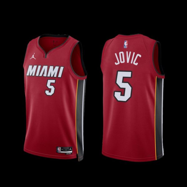 Miami Heat Nikola Jovic 2022-23 Red Statement Edition Jersey Miami Heat Nikola Jovic 2022-23 Red Statement Edition Jersey