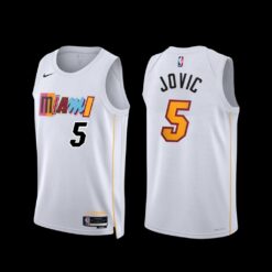 Miami Heat Nikola Jovic 2022-23 White City Edition Jersey