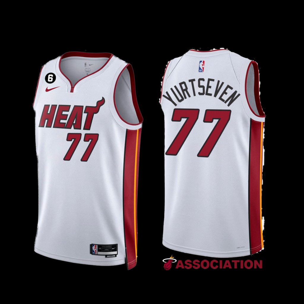Miami Heat Omer Yurtseven 2022-23 Association Edition Jersey White NO.6 Patch Miami Heat Omer Yurtseven 2022-23 Association Edition Jersey White NO.6 Patch