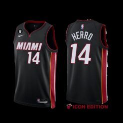 Miami Heat Tyler Herro 2022-23 Black Icon Edition Jersey