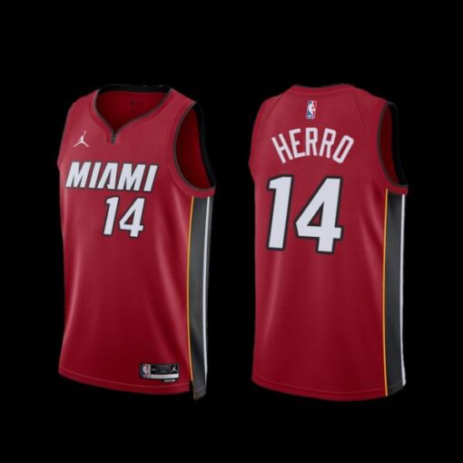 Miami Heat Tyler Herro 2022-23 Red Statement Edition Jersey