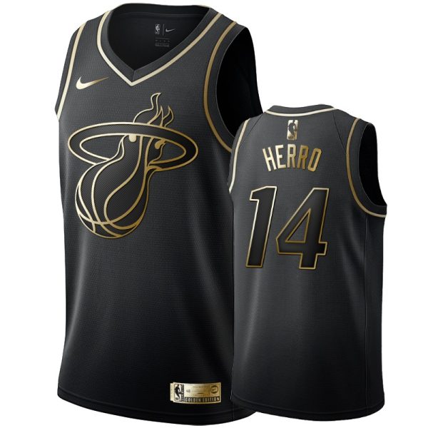 Miami Heat Tyler Herro Black Golden Jersey Miami Heat Tyler Herro Black Golden Jersey