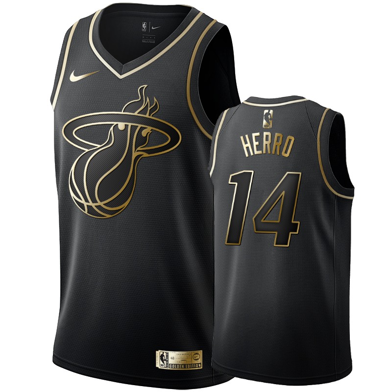Miami Heat Tyler Herro Black Golden Jersey Miami Heat Tyler Herro Black Golden Jersey