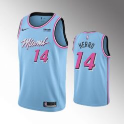 Miami Heat Tyler Herro Blue City Vice Night Jersey