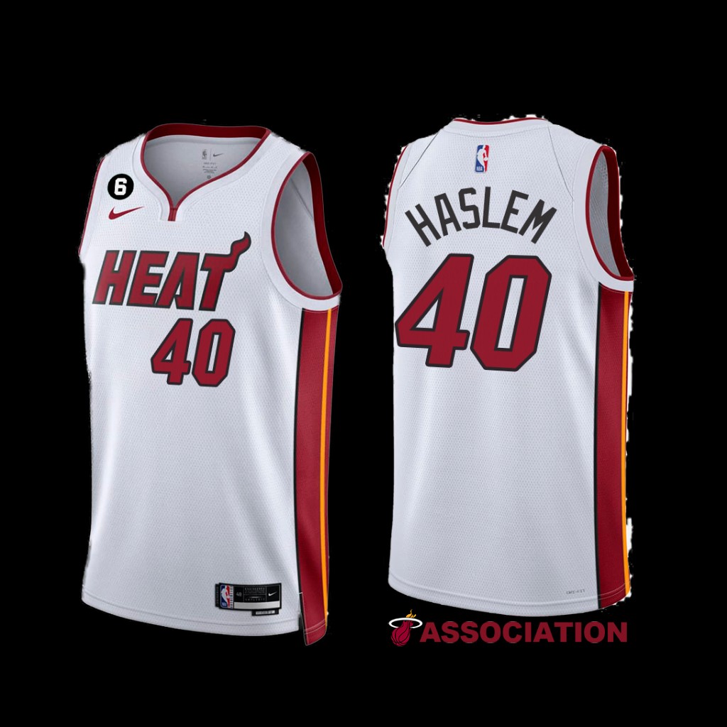 Miami Heat Udonis Haslem 2022-23 Association Edition Jersey White NO.6 Patch Miami Heat Udonis Haslem 2022-23 Association Edition Jersey White NO.6 Patch