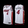 Miami Heat Udonis Haslem 2022-23 Association Edition Jersey White NO.6 Patch
