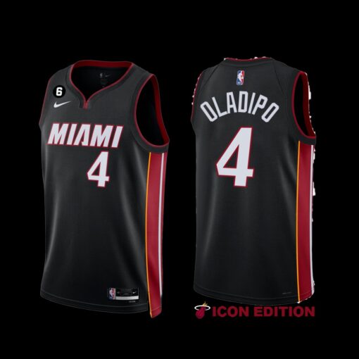 Miami Heat Victor Oladipo 2022-23 Black Icon Edition Jersey