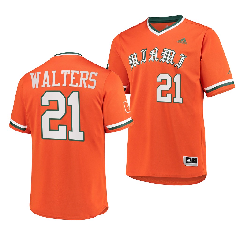 Miami Hurricanes Andrew Walters College Baseball Jersey Orange Miami Hurricanes Andrew Walters College Baseball Jersey Orange