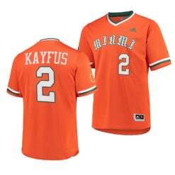 Miami Hurricanes CJ Kayfus College Baseball Jersey Orange